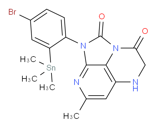 1-(4-bromo-2-(trimethylstannyl)phenyl)-7-methyl-4,5-dihydro-1H-1,2a,5,8-tetraazaacenaphthylene-2,3-dione