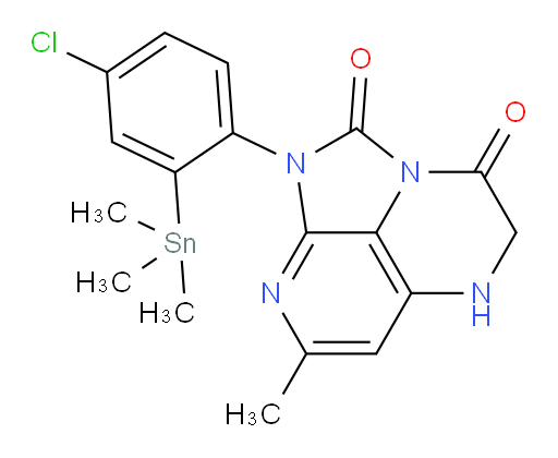 1-(4-chloro-2-(trimethylstannyl)phenyl)-7-methyl-4,5-dihydro-1H-1,2a,5,8-tetraazaacenaphthylene-2,3-dione
