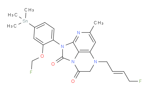 (E)-5-(4-fluorobut-2-en-1-yl)-1-(2-(fluoromethoxy)-4-(trimethylstannyl)phenyl)-7-methyl-4,5-dihydro-1H-1,2a,5,8-tetraazaacenaphthylene-2,3-dione