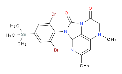 1-(2,6-dibromo-4-(trimethylstannyl)phenyl)-5,7-dimethyl-4,5-dihydro-1H-1,2a,5,8-tetraazaacenaphthylene-2,3-dione