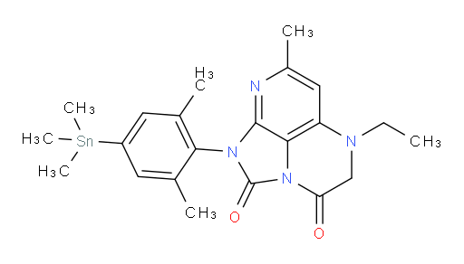 1-(2,6-dimethyl-4-(trimethylstannyl)phenyl)-5-ethyl-7-methyl-4,5-dihydro-1H-1,2a,5,8-tetraazaacenaphthylene-2,3-dione