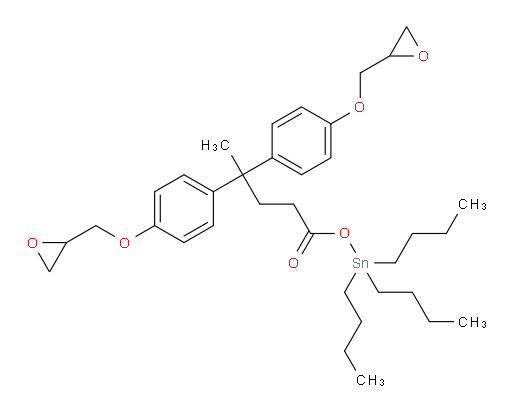 tributylstannyl 4,4-bis(4-(oxiran-2-ylmethoxy)phenyl)pentanoate