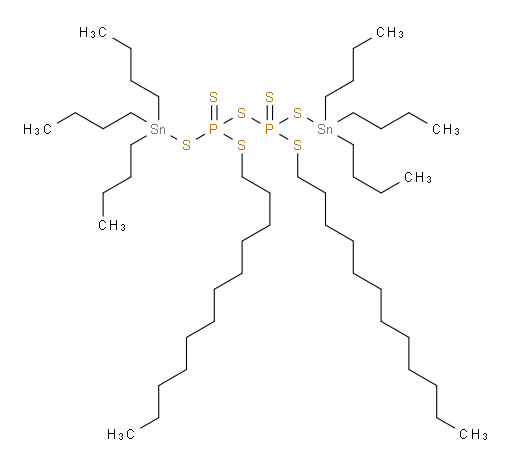 Tin, P,P′-(dihydrogen heptathiopyrophosphato)bis[tributyl-, didodecyl ester (7CI, 8CI)