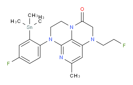 6-(4-fluoro-2-(trimethylstannyl)phenyl)-1-(2-fluoroethyl)-8-methyl-1,2,5,6-tetrahydro-1,3a,6,7-tetraazaphenalen-3(4H)-one