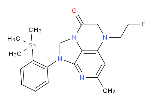 5-(2-fluoroethyl)-7-methyl-1-(2-(trimethylstannyl)phenyl)-4,5-dihydro-1H-1,2a,5,8-tetraazaacenaphthylen-3(2H)-one