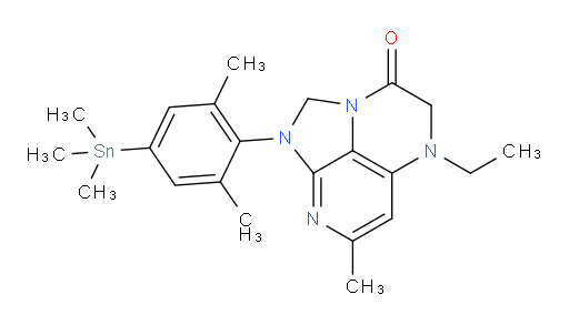 1-(2,6-dimethyl-4-(trimethylstannyl)phenyl)-5-ethyl-7-methyl-4,5-dihydro-1H-1,2a,5,8-tetraazaacenaphthylen-3(2H)-one
