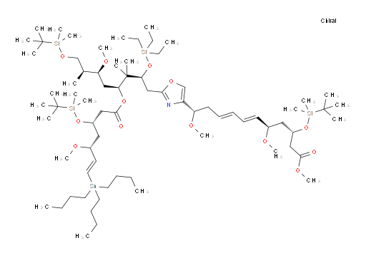 (3S,5R,6E,8E,11S)-methyl 3-((tert-butyldimethylsilyl)oxy)-11-(2-((2S,4S,6S,7S)-8-((tert-butyldimethylsilyl)oxy)-4-(((3S,5R,E)-3-((tert-butyldimethylsilyl)oxy)-5-methoxy-7-(tributylstannyl)hept-6-enoyl)oxy)-6-methoxy-3,3,7-trimethyl-2-((triethylsilyl)oxy)octyl)oxazol-4-yl)-5,11-dimethoxyundeca-6,8-dienoate