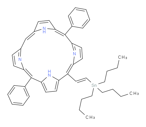 5,15-Diphenyl-10-[(1E)-2-(tributylstannyl)ethenyl]-21H,23H-porphine