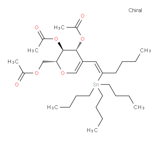 (2R,3S,4R)-2-(acetoxymethyl)-5-((Z)-2-(tributylstannyl)hex-1-en-1-yl)-3,4-dihydro-2H-pyran-3,4-diyl diacetate