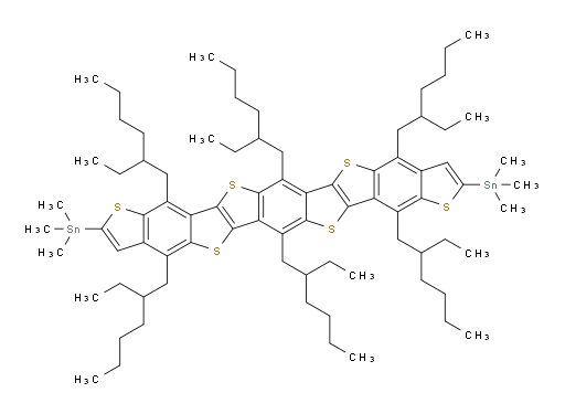 1,1′-[4,6,8,12,14,16-Hexakis(2-ethylhexyl)dithieno[2,3-f:2′,3′-f′]benzo[1′′,2′′:4,5;4′′,5′′:4′,5′]dithieno[3,2-b:3′,2′-b′]bis[1]benzothiophene-2,10-diyl]bis[1,1,1-trimethylstannane]