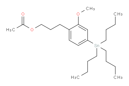 3-(2-methoxy-4-(tributylstannyl)phenyl)propyl acetate