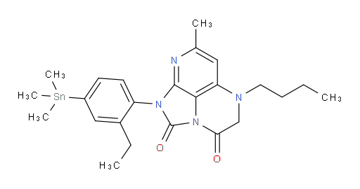 5-butyl-1-(2-ethyl-4-(trimethylstannyl)phenyl)-7-methyl-4,5-dihydro-1H-1,2a,5,8-tetraazaacenaphthylene-2,3-dione