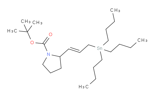 (E)-叔丁基 2-(3-(三丁基锡基)丙烯-1-基)吡咯烷-1-甲酸酯