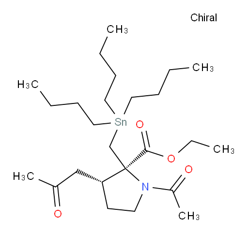 (2R,3R)-乙基 1-乙酰基-3-(2-氧代丙基)-2-((三丁基锡基)甲基)吡咯烷-2-甲酸酯