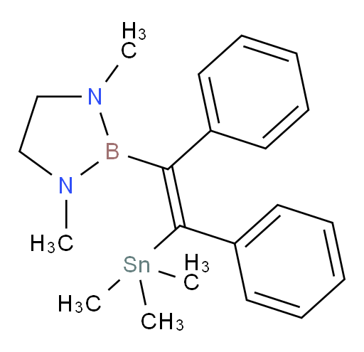 (E)-2-(1,2-二苯基-2-(三甲基锡基)乙烯基)-1,3-二甲基-1,3,2-二氮杂boroli二ne