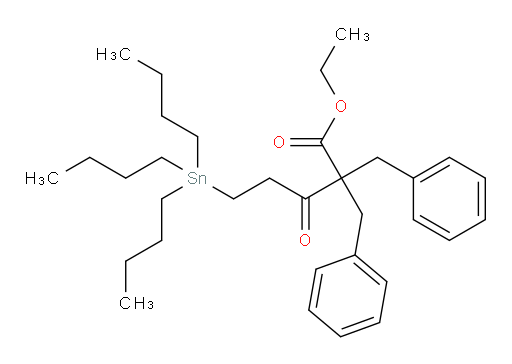 乙基 2,2-二苄基-3-氧代-5-(三丁基锡基)戊酸酯