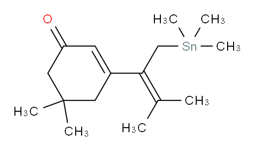 5,5-二甲基-3-(3-甲基-1-(三甲基锡基)丁-2-烯-2-基)环己-2-烯酮
