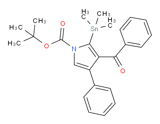 叔丁基 3-苯甲酰基-4-苯基-2-(三甲基锡基)-1H-吡咯-1-甲酸酯