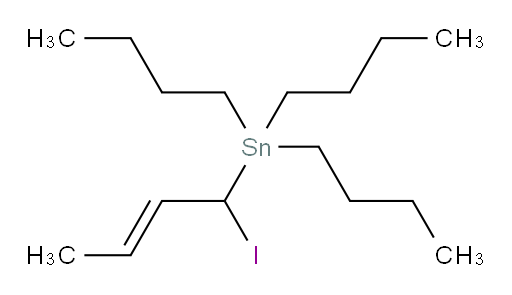 (E)-tributyl(1-iodobut-2-en-1-yl)stannane