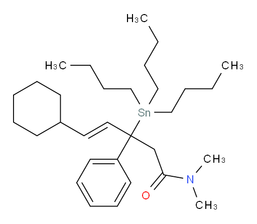 (E)-5-环己基-N,N-二甲基-3-苯基-3-(三丁基锡基)戊-4-烯酰胺