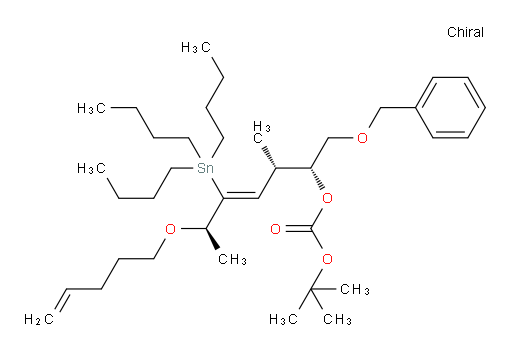 (2R,3S,6R,Z)-1-(苄氧基)-3-甲基-6-(戊-4-烯-1-氧基)-5-(三丁基锡基)庚-4-烯-2-基 叔丁基 碳酸盐