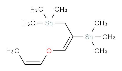 ((E)-3-((Z)-prop-1-en-1-yloxy)prop-2-ene-1,2-diyl)bis(trimethylstannane)