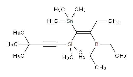 (Z)-(2-(二乙基boryl)-1-(三甲基锡基)丁-1-烯-1-基)(3,3-二甲基丁-1-炔-1-基)二甲基硅烷