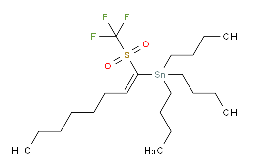 (E)-三丁基(1-((三氟甲基)磺酰基)辛-1-烯-1-基)锡烷