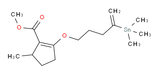 甲基 5-甲基-2-((4-(三甲基锡基)戊-4-烯-1-氧基))环戊-1-烯甲酸酯