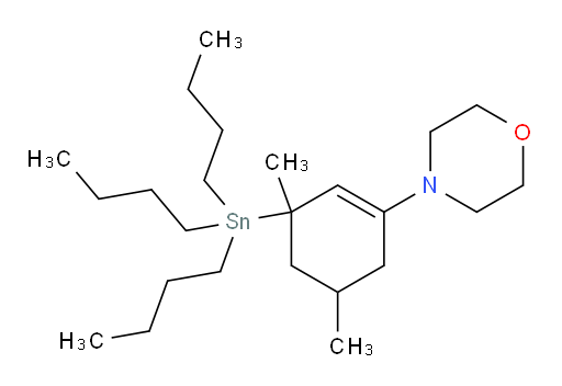 4-(3,5-二甲基-3-(三丁基锡基)环己-1-烯-1-基)吗啉