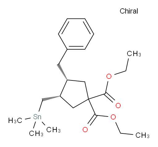 (3R,4S)-二乙基 3-苄基-4-((三甲基锡基)甲基)环戊烷-1,1-二甲酸酯