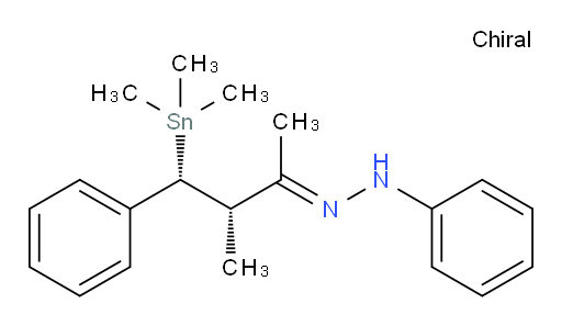 (E)-1-((3S,4R)-3-methyl-4-phenyl-4-(trimethylstannyl)butan-2-ylidene)-2-phenylhydrazine