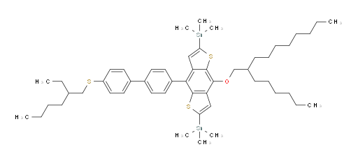 (4-(4'-((2-ethylhexyl)thio)-[1,1'-biphenyl]-4-yl)-8-((2-hexyldecyl)oxy)benzo[1,2-b:4,5-b']dithiophene-2,6-diyl)bis(trimethylstannane)