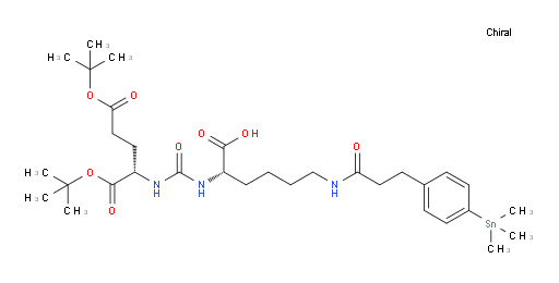 (S)-2-(3-((S)-1,5-di-tert-butoxy-1,5-dioxopentan-2-yl)ureido)-6-(3-(4-(trimethylstannyl)phenyl)propanamido)hexanoic acid