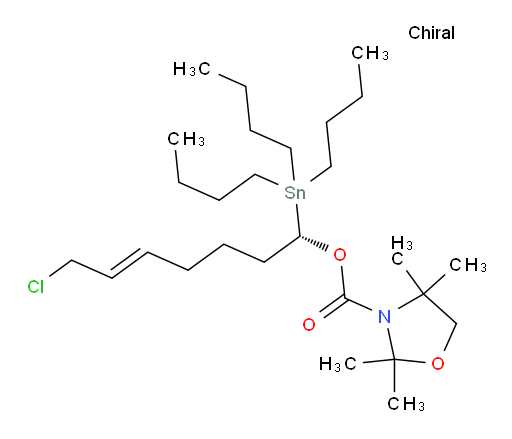 (S,E)-7-氯-1-(三丁基锡基)庚-5-烯-1-基 2,2,4,4-四甲基噁唑烷-3-甲酸酯