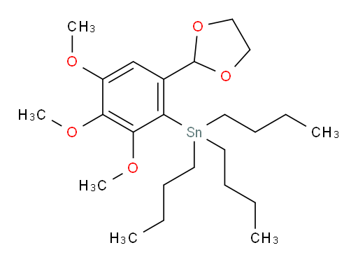 (6-(1,3-二氧杂环戊烷-2-基)-2,3,4-三甲氧基苯基)三丁基锡烷