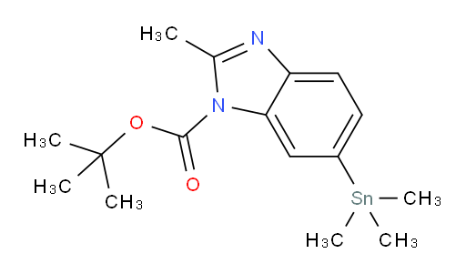 叔丁基 2-甲基-6-(三甲基锡基)-1H-苯并[d]咪唑-1-甲酸酯
