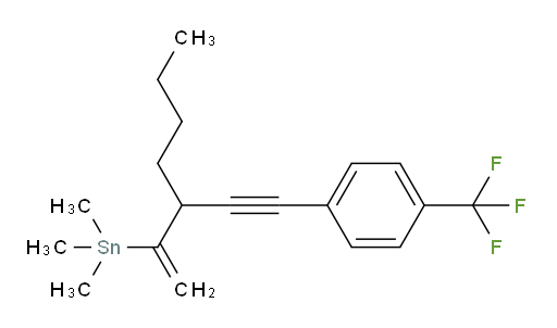 三甲基(3-((4-(三氟甲基)苯基)乙炔基)庚-1-烯-2-基)锡烷