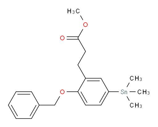 甲基 3-(2-(苄氧基)-5-(三甲基锡基)苯基)丙酸酯