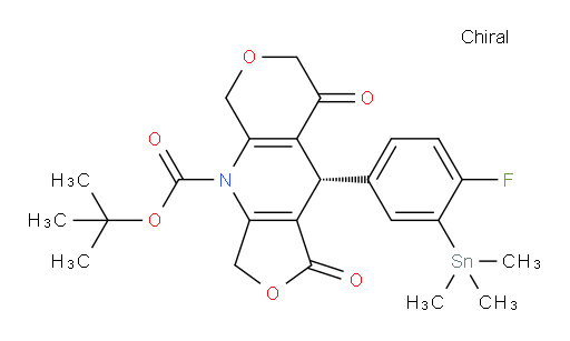 (S)-叔丁基 9-(4-氟-3-(三甲基锡基)苯基)-1,8-二氧代-5,7,8,9-四氢-1H-呋喃并[3,4-b]吡喃并[4,3-e]吡啶-4(3H)-甲酸酯
