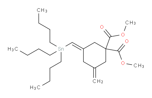 (E)-二甲基 3-亚甲基-5-((三丁基锡基)亚甲基)环己烷-1,1-二甲酸酯
