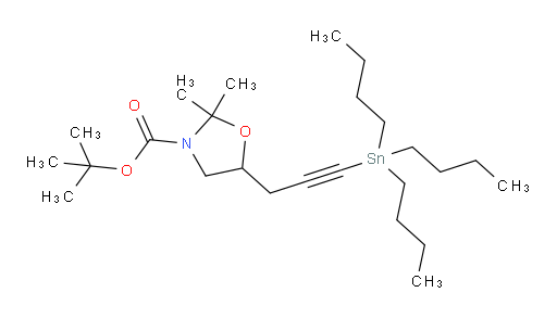 叔丁基 2,2-二甲基-5-(3-(三丁基锡基)丙-2-炔-1-基)噁唑烷-3-甲酸酯
