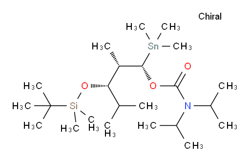 (1S,2S,3S)-3-((tert-butyldimethylsilyl)oxy)-2,4-dimethyl-1-(trimethylstannyl)pentyl diisopropylcarbamate