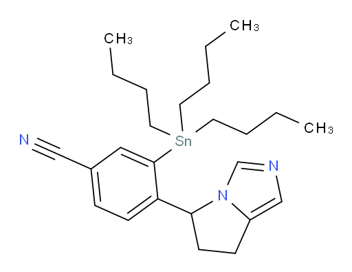 4-(6,7-二氢-5H-吡咯并[1,2-c]咪唑-5-基)-3-(三丁基锡基)苯腈