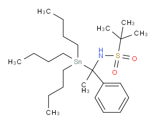 2-甲基-N-(1-苯基-1-(三丁基锡基)乙基)丙烷-2-磺酰胺