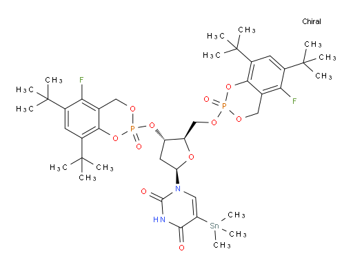 1-((2R,4S,5R)-4-((6,8-双-叔丁基-5-氟-2-氧化物-4H-苯并[d][1,3,2]二氧杂phosphinin-2-氧基))-5-(((6,8-双-叔丁基-5-氟-2-氧化物-4H-苯并[d][1,3,2]二氧杂phosphinin-2-氧基))甲基)四氢呋喃-2-基)-5-(三甲基锡基)嘧啶-2,4(1H,3H)-二酮