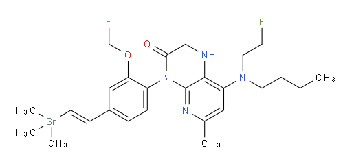 (E)-8-(丁基(2-氟乙基)氨基)-4-(2-(氟甲氧基)-4-(2-(三甲基锡基)乙烯基)苯基)-6-甲基-1,2-二氢吡啶并[2,3-b]吡嗪-3(4H)-酮