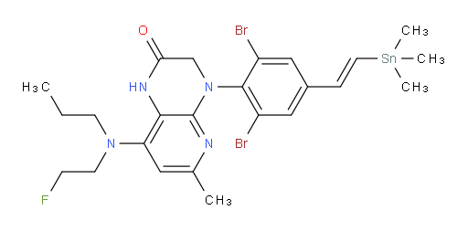 (E)-4-(2,6-二溴-4-(2-(三甲基锡基)乙烯基)苯基)-8-((2-氟乙基)(丙基)氨基)-6-甲基-3,4-二氢吡啶并[2,3-b]吡嗪-2(1H)-酮