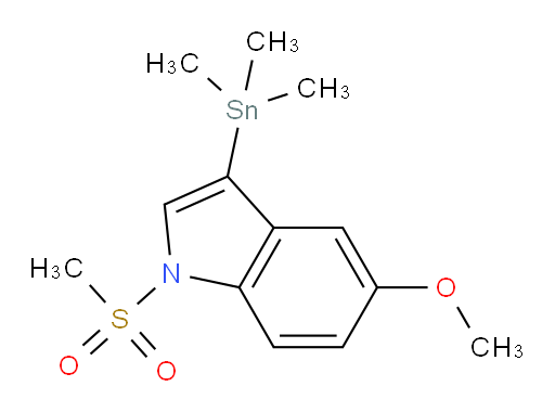 5-甲氧基-1-(甲基磺酰基)-3-(三甲基锡基)-1H-吲哚