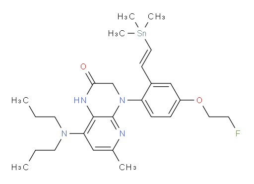 (E)-8-(二丙基氨基)-4-(4-(2-氟乙氧基)-2-(2-(三甲基锡基)乙烯基)苯基)-6-甲基-3,4-二氢吡啶并[2,3-b]吡嗪-2(1H)-酮